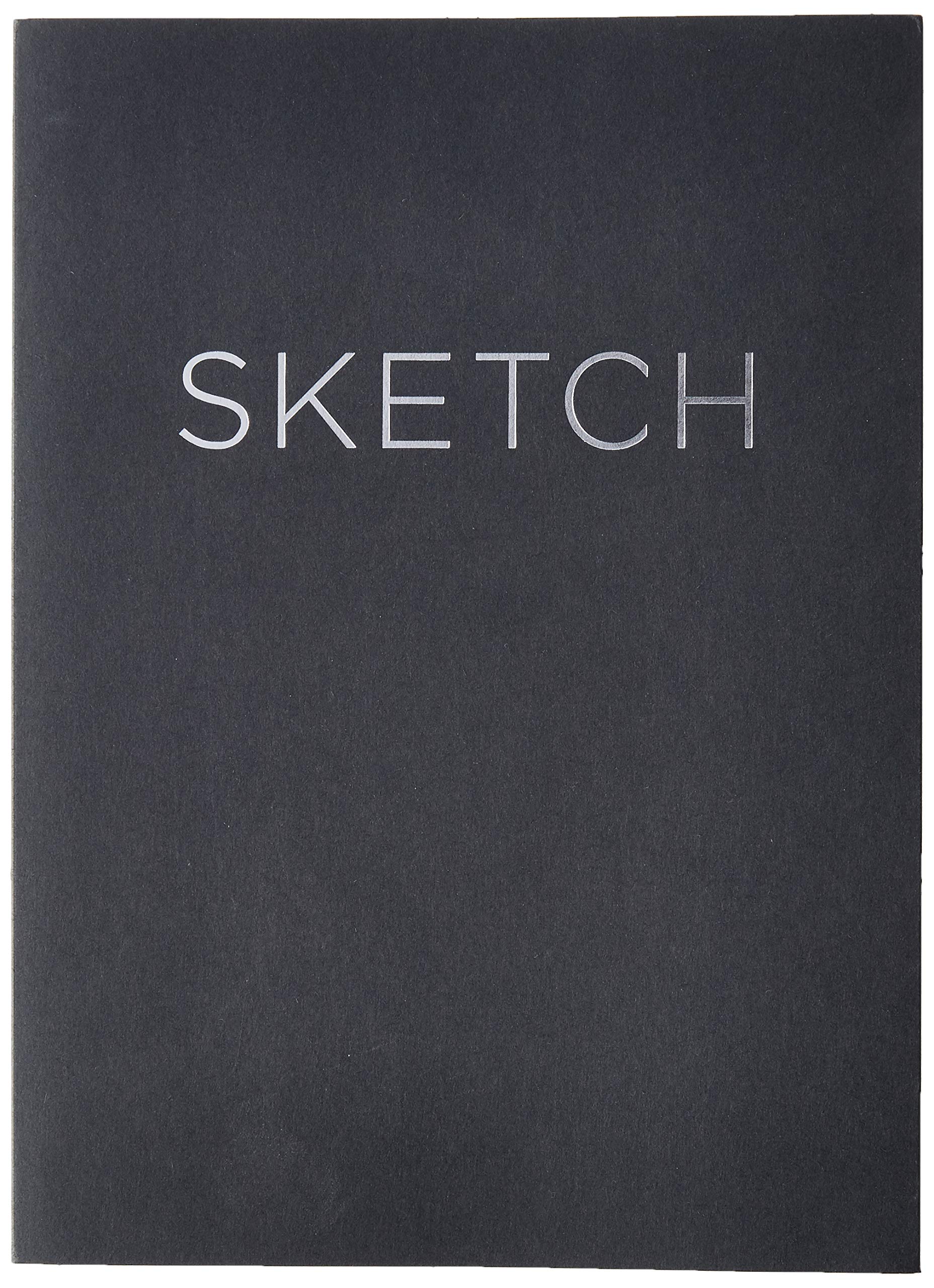 Piccadilly Black Open Bound Sketchbook | Flat-lay Drawing Notebook